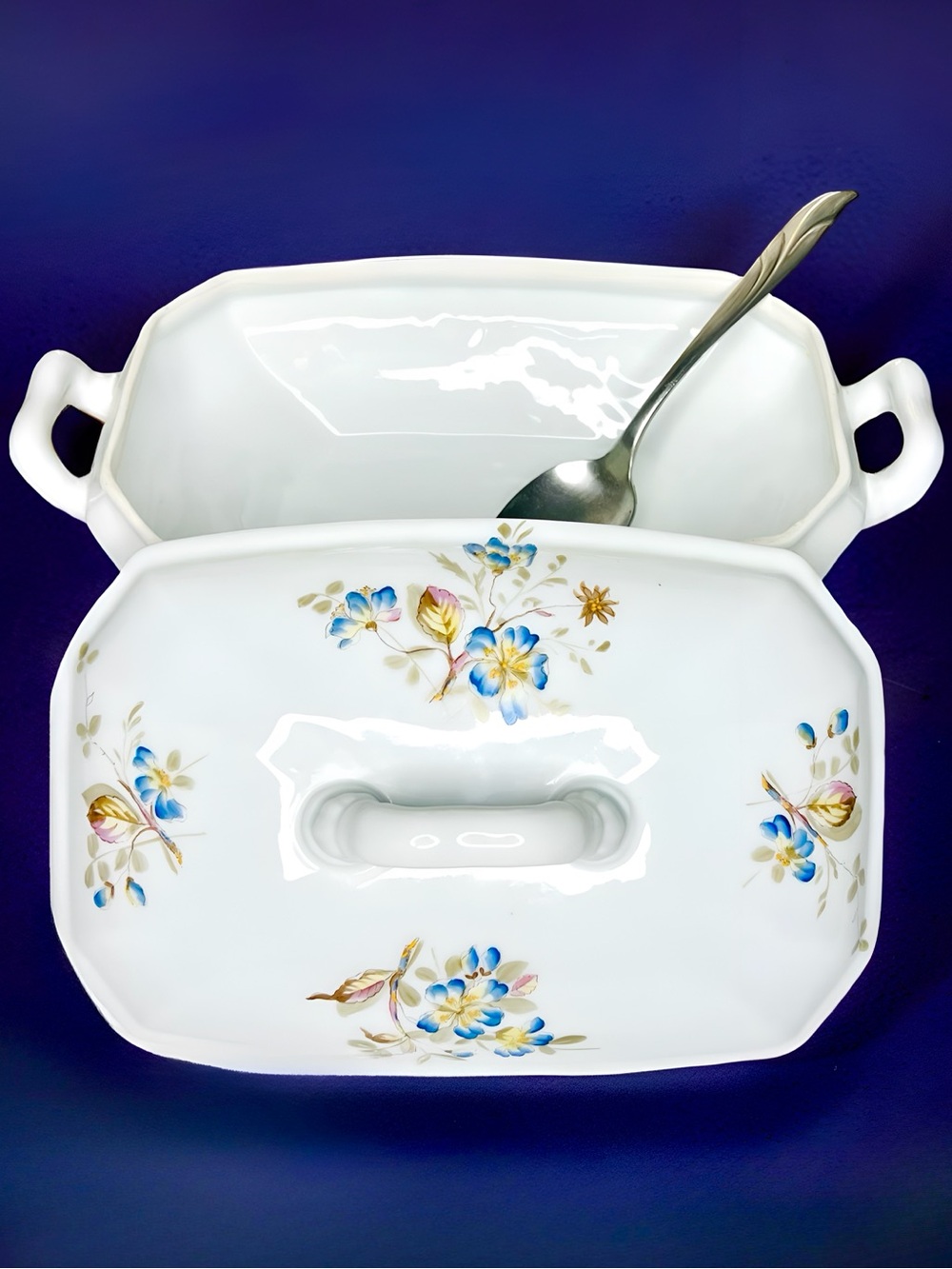 Antique Vintage Haviland Limoges Porcelain Lidded Serving Tureen Dish